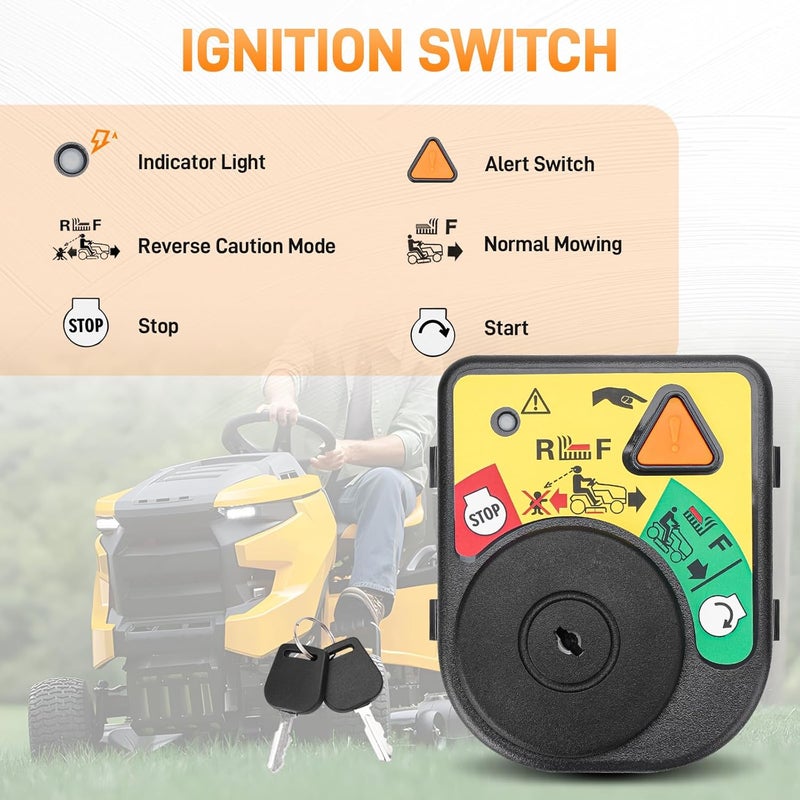 Sejaede Ignition Module Switch with 2 Keys 7 terminals Compatible with Cub Cadet MTD Craftsman -LT1042 LT1045 LT1046 LTX1040 XT1 XT2 LT42 LT46 SLX50 T110 T1200 T1400 T1600 Riding Replace#925-06119c 725-04227 - Image 5